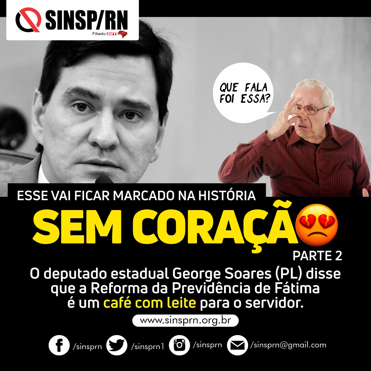 Deputado George Soares chama de café com leite reforma estadual que retira direitos dos servidores